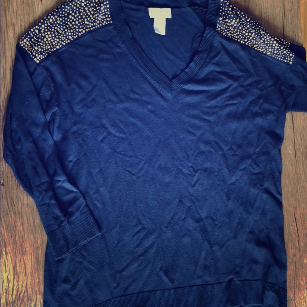 Blue V-Sweater